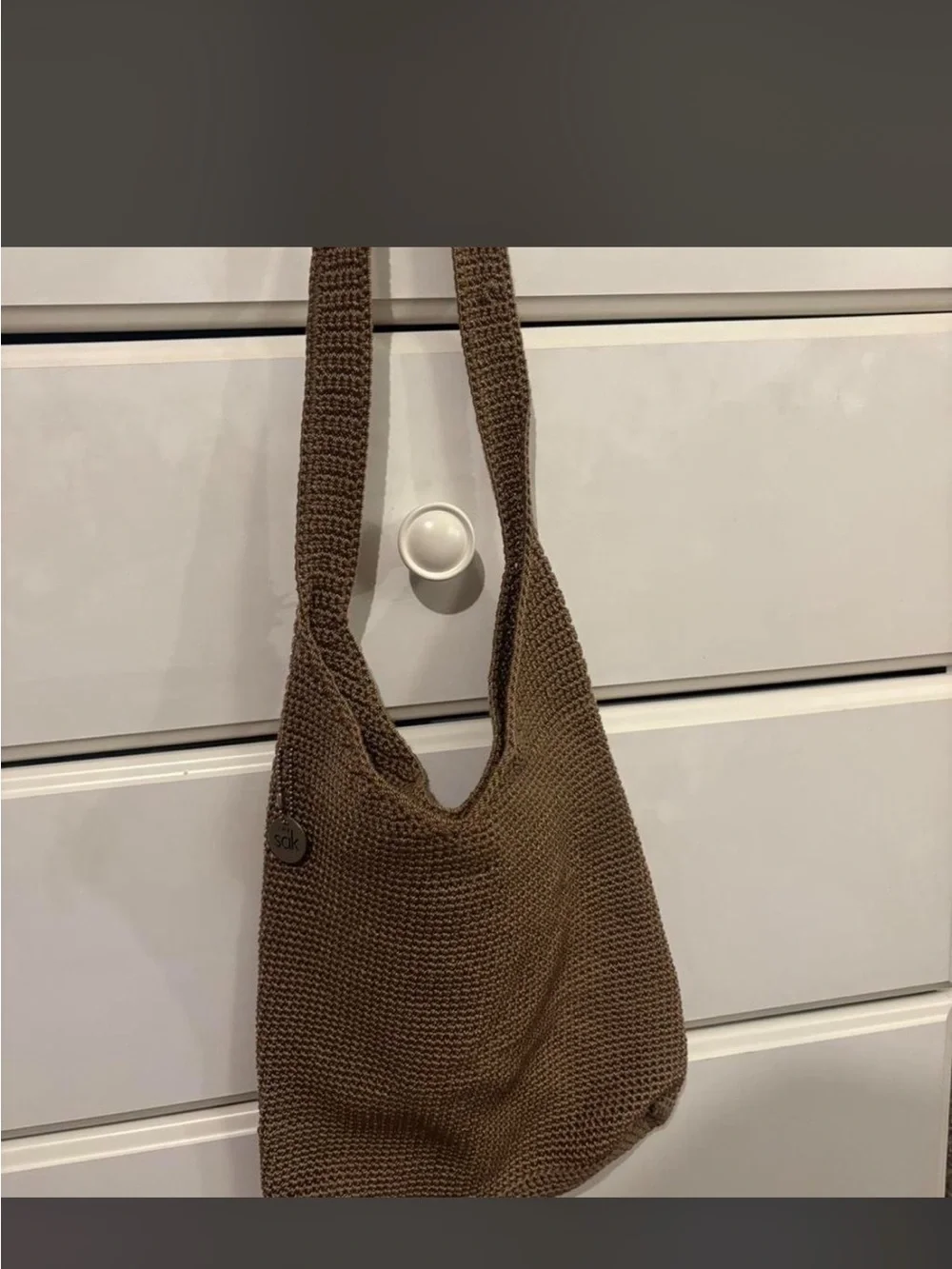 The Sak Brown Crochet Shoulder Bag - Picture 1 of 3